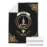 Dunlop Crest Tartan Premium Blanket Black